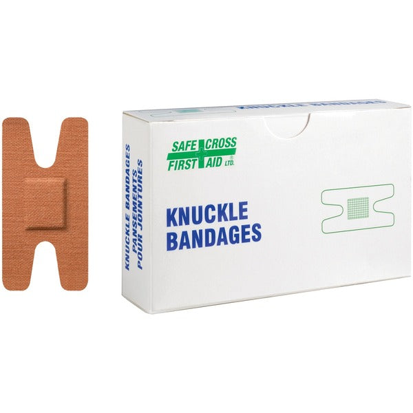 Safecross Adhesive Bandage - 1.50" (38 mm) Width x 2.99" (76 mm) Length - Fabric, Cotton, Rayon - 12 / Box