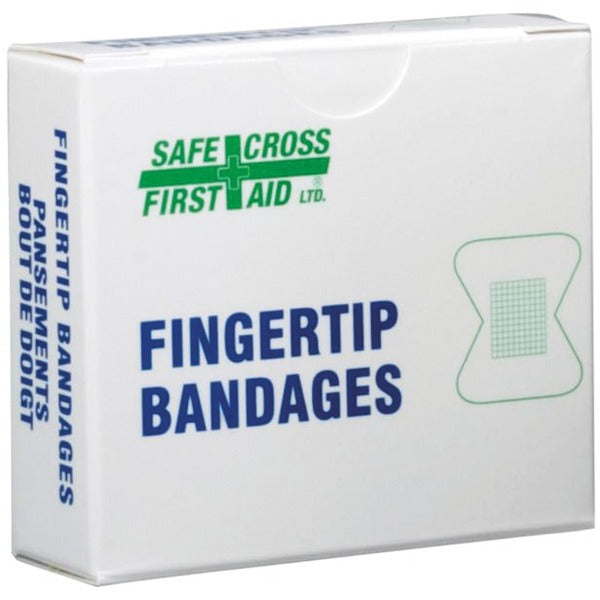 Safecross Adhesive Bandage - 12 - 1.73" (44 mm) Width x 2.01" (51 mm) Length - Fabric, Cotton, Rayon - 12 / Box