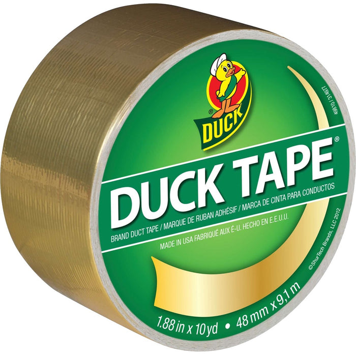Duck Coloured Duck Tape - 29.9 ft (9.1 m) Length x 1.89" (48 mm) Width - Gold - For Art, Crafting - 1 Each