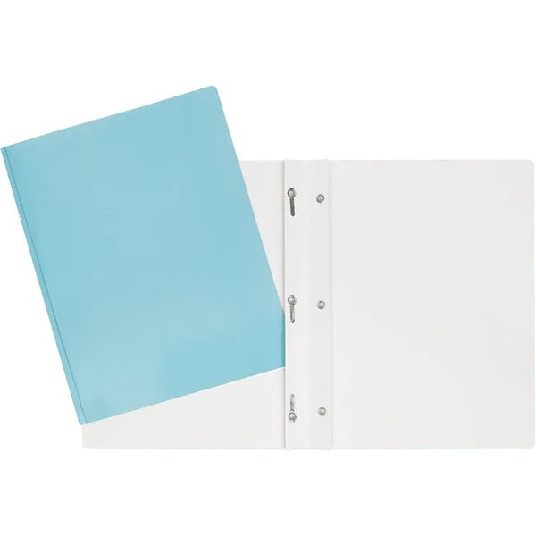 GEO Letter Report Cover - 8 1/2" (215.90 mm) x 11" (279.40 mm) - 100 Sheets Capacity - 3 x Prong Fastener - Cardboard - Blue - Laminated - 1 Each