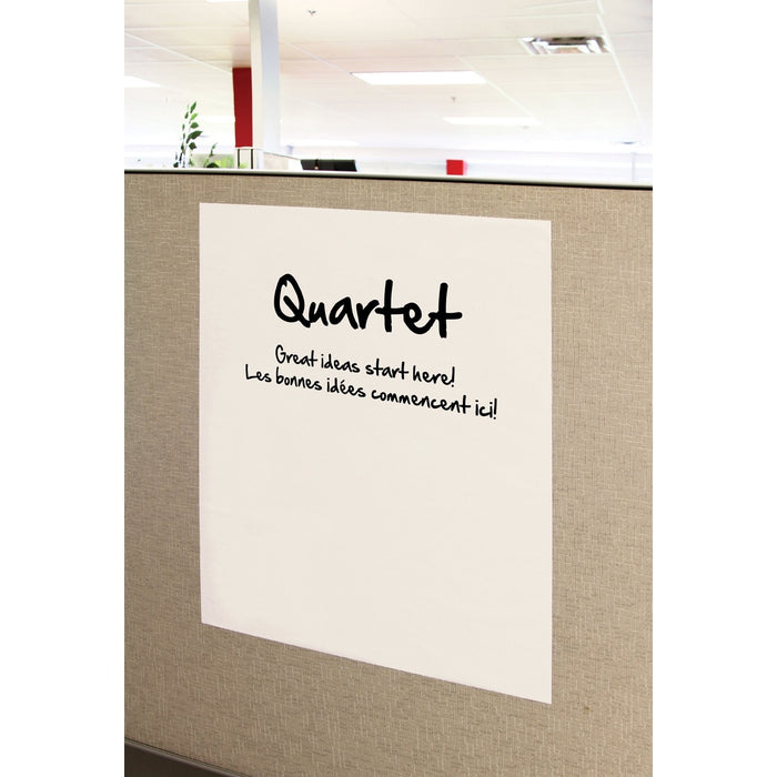 Quartet Write-on Anywhere Static Dry Erase Sheet - Rectangle - 31.50" (800.10 mm) Length x 24 2/5" (61.98 cm) Width - Perforated, Non-adhesive, Reusable - 1 Each