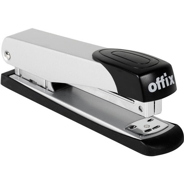 Offix MS02-NP Metal Stapler - 15 Sheets Capacity - 105 Staple Capacity - Half Strip - 1 Each - Metal