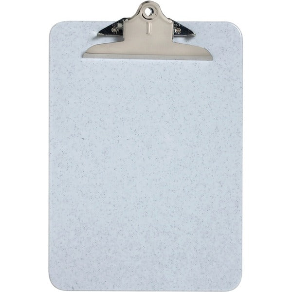 Westcott Granite Colour Plastic Clipboard - Letter Size - 8 1/2" (215.90 mm) x 11" (279.40 mm) Sheet Size - Spring Clip - Plastic - Granite - 1 Each