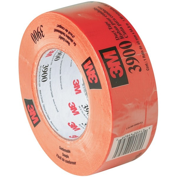 3M 3900 Duct Tape - 59.9 yd (54.8 m) Length x 1.89" (48 mm) Width - Red - Polycoated Cloth, Rubber - 1 Each