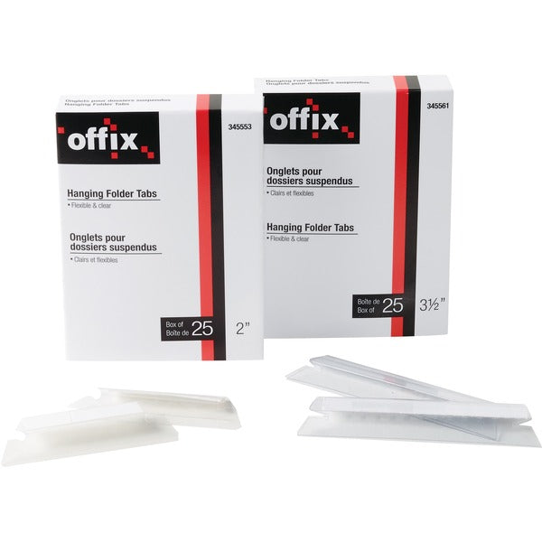Offix Hanging Folder - 2" (50.80 mm) Folder Capacity - Clear - 25 / Pack