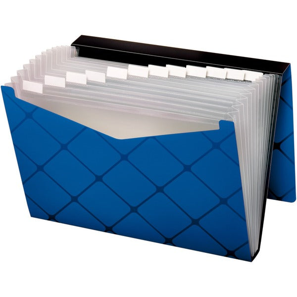 Pendaflex Letter Expanding File - 8 1/2" (215.90 mm) x 11" (279.40 mm) - 13 Pocket(s) - Blue - 1 Each