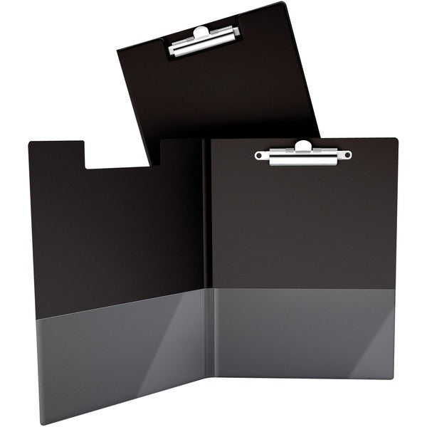 Davis Group Clipboard - Side Opening - 8 1/2" (215.90 mm) x 14" (355.60 mm) Sheet Size - Alligator Clip - Vinyl - Black - 1 Each
