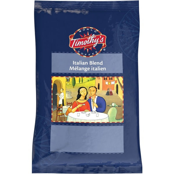 Timothy's Italian Blend Coffee - 2.5 oz (70 g) Per Pouch - Italian Blend - 24 / Box