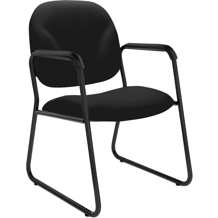 Global Solo Armchair - Black Seat Color - Black Back Color - Armrest - 1 Each
