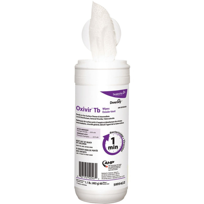 Sealed Air Oxivir Tb Disinfectant Wipes - Ready-To-Use - Disinfectant - 60 / Pack