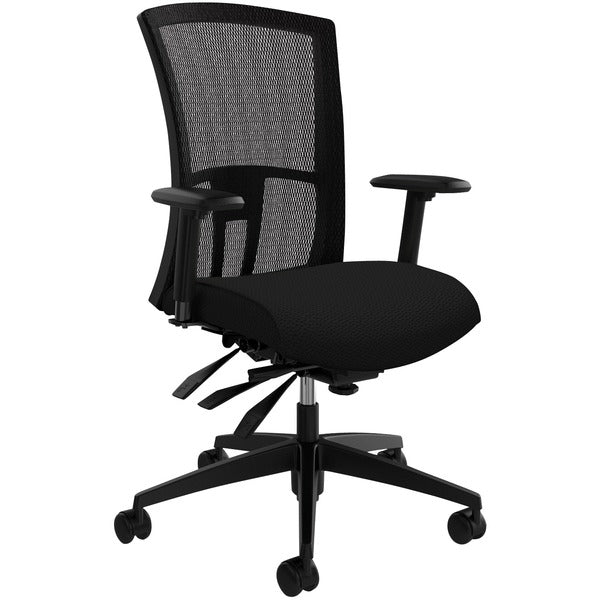 Offices To Go Vion Chair - Mesh Back Material - High Back - Black - Armrest - 1 Each