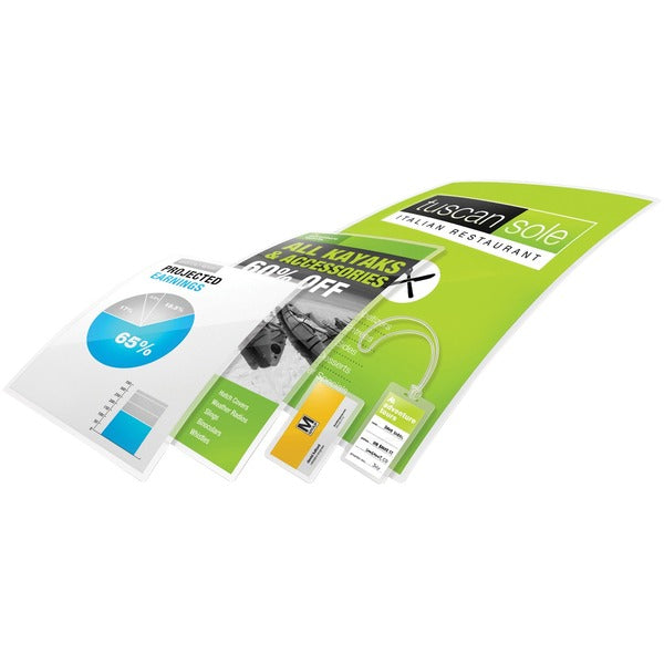 Swingline GBC UltraClear Thermal Menu Size Laminating Pouches 11-1/2" x 17-1/2" - Sheet Size Supported: Menu - Laminating Pouch/Sheet Size: 11.50" Width x 3 mil Thickness - Glossy - for Document, Photo, Important Paper, Print - Easy to Use, Long Lasting,