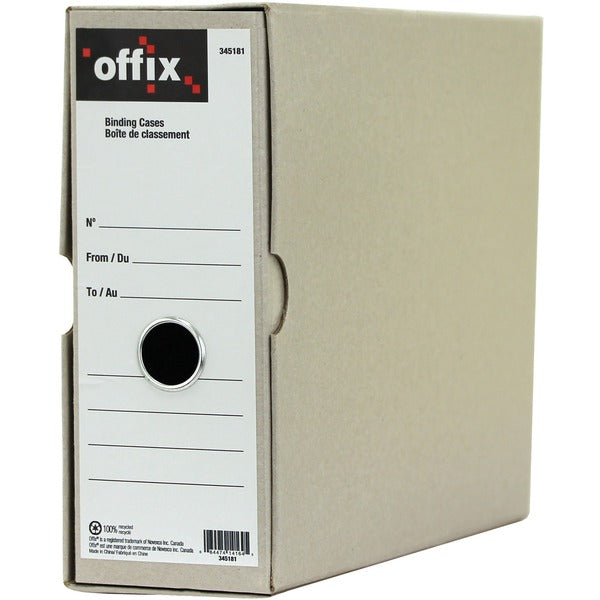 Offix Letter Recycled Box File - 8 1/2" (215.90 mm) x 11" (279.40 mm) - 100% Recycled - 6 / Pack