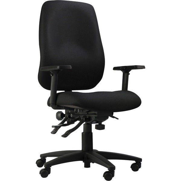 Horizon Cierra 660-03 Executive Chair - Black Seat Color - Molded Foam Seat Material - Black Back Color - Hardwood Plywood Frame Material - Mid Back - 5-star Base - Armrest - 1 Each