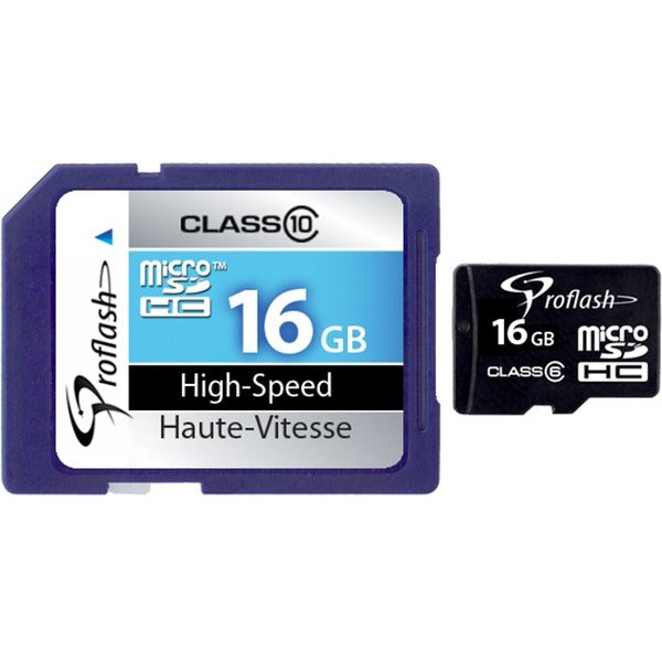 Proflash PF-6722 16 GB Class 10 microSDHC - 1 Pack - Lifetime Warranty