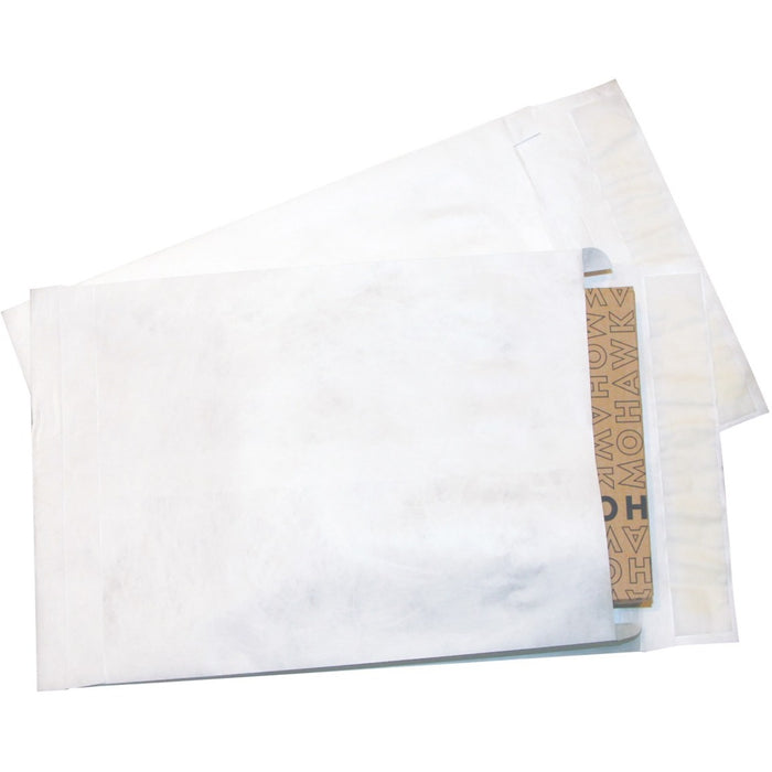 Supremex Tyvek Envelope - 13" (330.20 mm) Width x 10" (254 mm) Length - Peel & Seal - White - Tyvek - 25 / Pack
