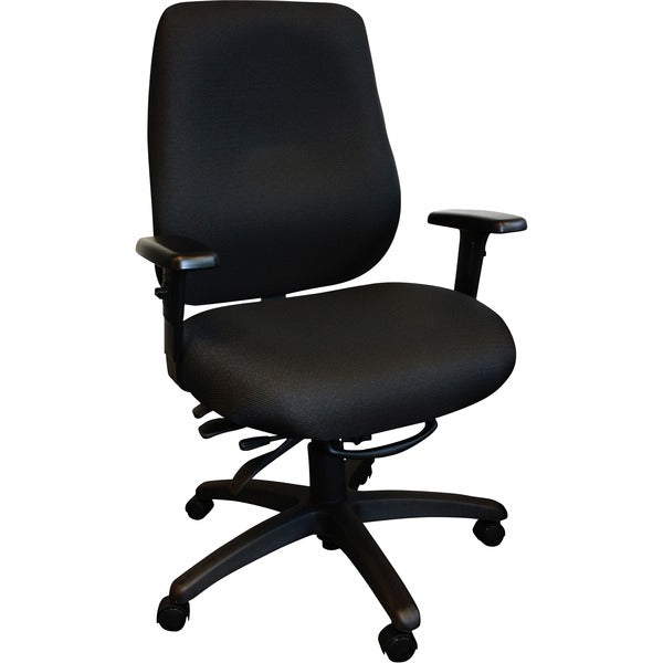Horizon Fenwick 690-01HDSS-WAAT Management Chair - Black Seat Color - High Density Foam (HDF) Seat Material - Black Back Color - High Density Foam (HDF) Back Material - Mid Back - 5-star Base - Armrest - 1 Each