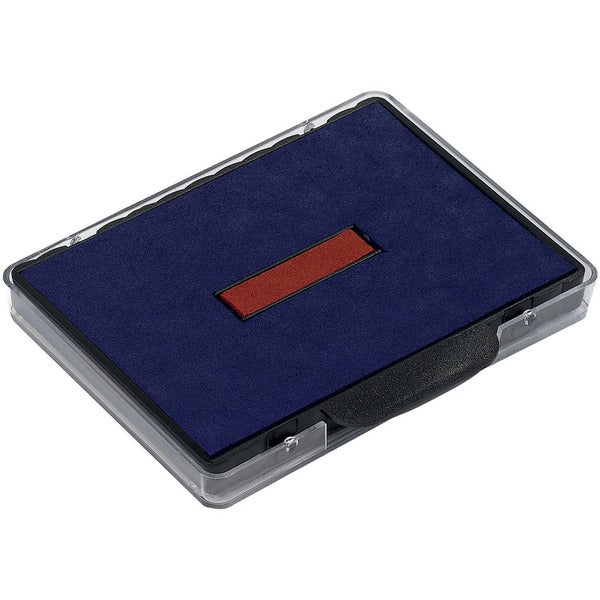 Trodat 6/58 Replacement Stamp Pad - Blue, Red Ink - 1 Each