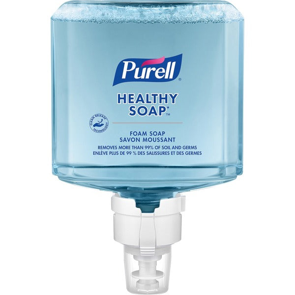 PURELL&reg; Healthy Soap Refill for Purell ES8 Hand Soap Dispenser - Fragrance-free ScentFor - 1.20 L - Dirt Remover, Kill Germs, Soil Remover - Hand - Preservative-free, Phthalate-free, Paraben-free, Antibacterial-free, Dye-free - 2 / Box