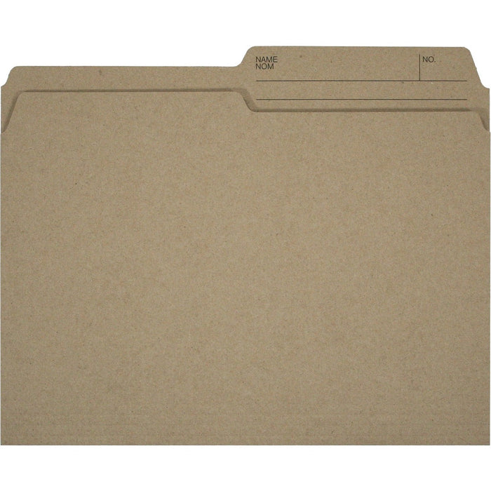Offix 1/2 Tab Cut Letter Top Tab File Folder - 8 1/2" (215.90 mm) x 11" (279.40 mm) - 10.5 pt. (3.70 mm) - 100 / Box