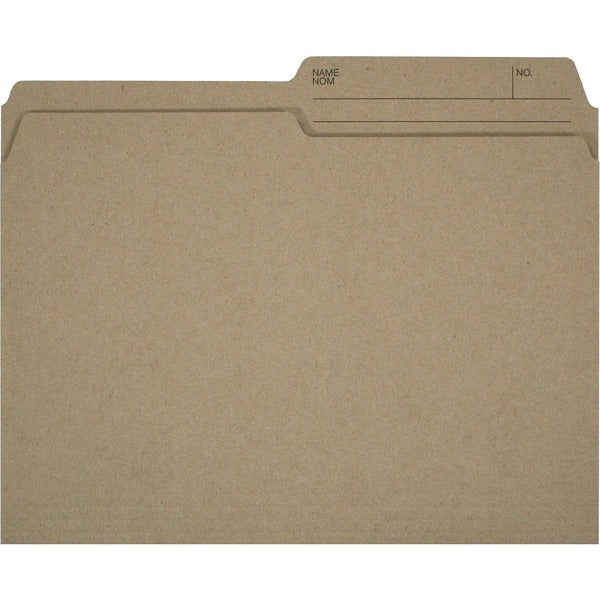 Offix 1/2 Tab Cut Letter Top Tab File Folder - 8 1/2" (215.90 mm) x 11" (279.40 mm) - 10.5 pt. (3.70 mm) - 100 / Box