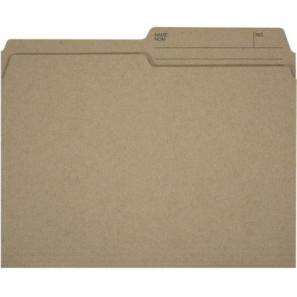 Offix 1/2 Tab Cut Letter Top Tab File Folder - 8 1/2" (215.90 mm) x 11" (279.40 mm) - 10.5 pt. (3.70 mm) - 200 / Box