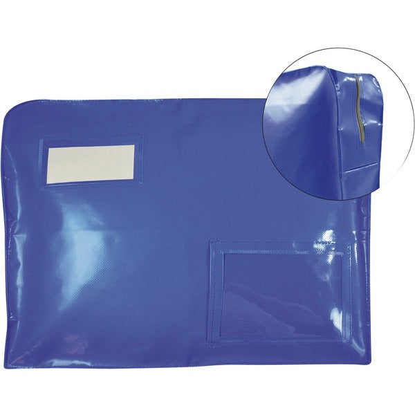 Winnable Security Bag - 12" (304.80 mm) Width x 16" (406.40 mm) Length x 4" (101.60 mm) Depth - Zipper Closure - Blue - 1 Each