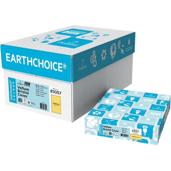 EarthChoice Colors Vellum Bristol Stock - Goldenrod - Letter - 8 1/2" (215.90 mm) x 11" (279.40 mm) - 67 lb (30390.69 g) Basis Weight - Vellum - Heavyweight - Goldenrod - 250 / Pack