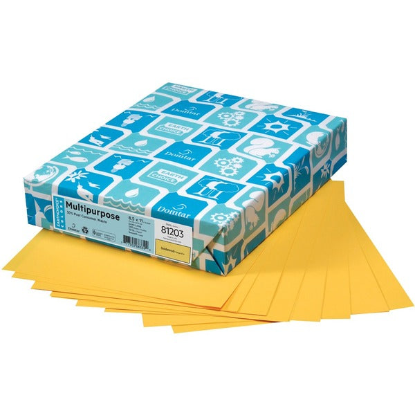 Domtar EarthChoice&reg; Multipurpose Coloured Paper - Letter - 8 1/2" x 11" - 24 lb Basis Weight - 500 / Pack - Goldenrod