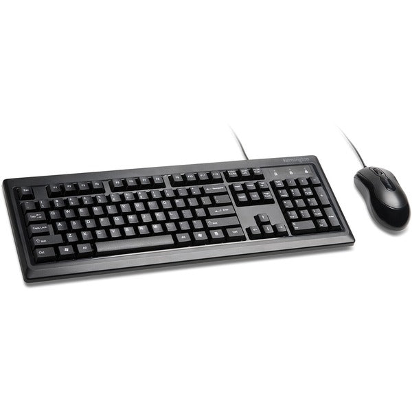 Kensington Keyboard for Life Desktop Set - USB Cable - 104 Key - English - USB Cable Mouse - Scroll Wheel - Symmetrical - 1