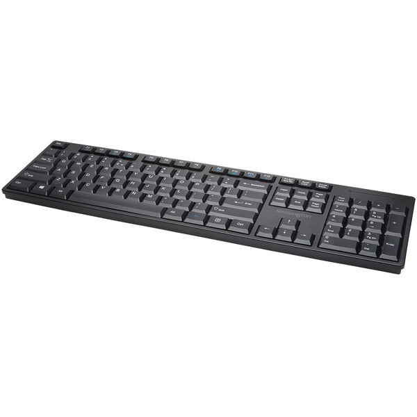 Kensington Pro Fit Low-Profile Wireless Keyboard - Wireless Connectivity - RF - 32.81 ft (10000 mm) - 2.40 GHz - USB Interface Multimedia Hot Key(s)