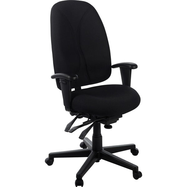 Martini Executive Chair - High Back - Black - Fabric - Armrest - 1 Each