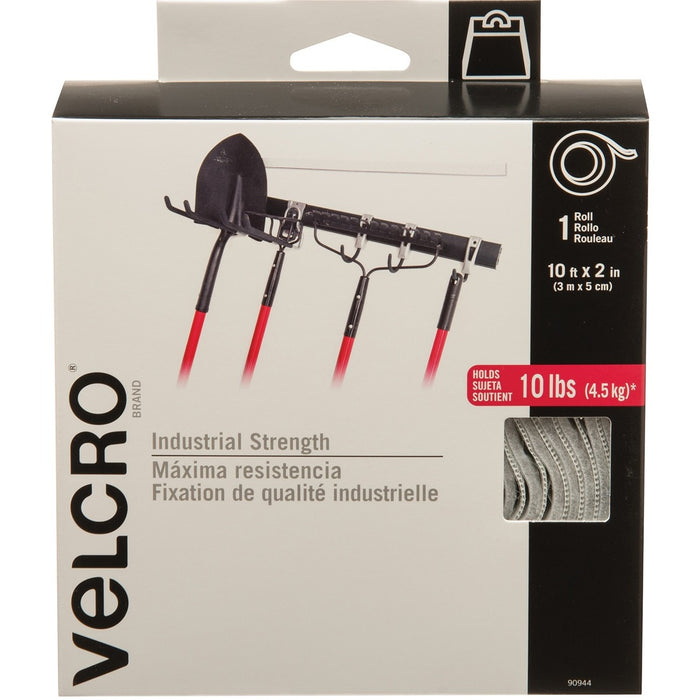 VELCRO&reg; Industrial Adhesive Strips - 10 ft (3 m) Length x 2" (50.8 mm) Width - White - 1 Each