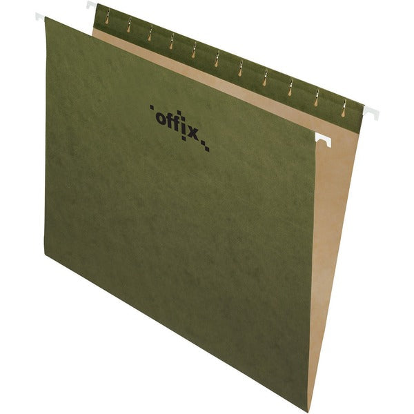 Offix Letter Hanging Folder - 8 1/2" (215.90 mm) x 11" (279.40 mm) - Standard Green - 25 / Box