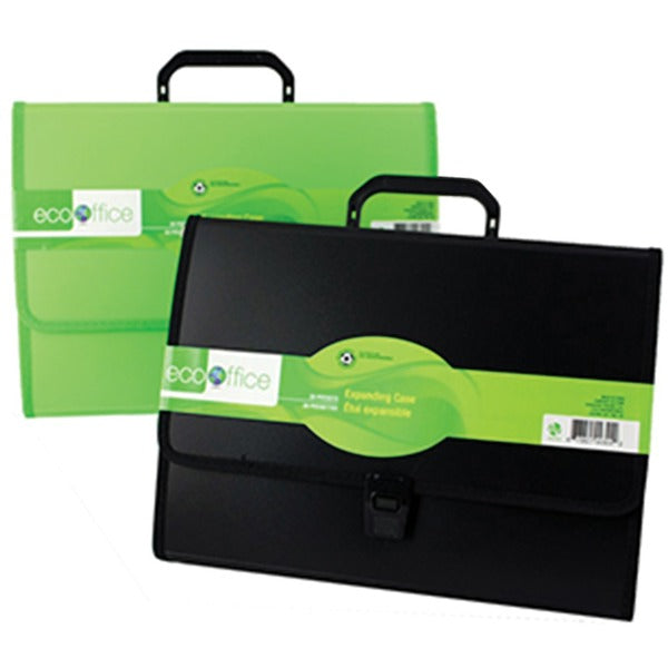EcoOffice Letter Recycled Expanding File - 8 1/2" (215.90 mm) x 11" (279.40 mm) - 26 Pocket(s) - Clear, Assorted - 1 Each