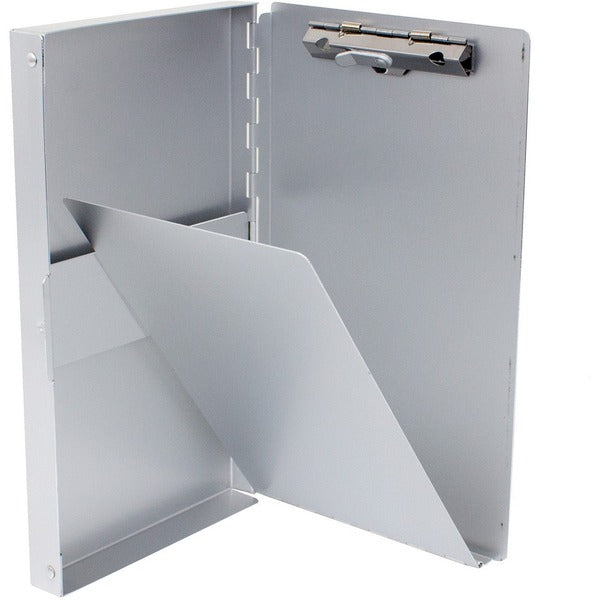 Geocan Clipboard - 0.50" (12.70 mm) Clip Capacity - Side Opening - Clamp - Aluminum - 1 Each