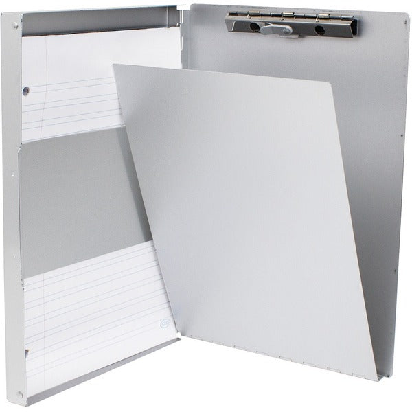 Geocan Clipboard - 0.50" (12.70 mm) Clip Capacity - Side Opening - 8 1/2" (215.90 mm) x 11" (279.40 mm) Sheet Size - Clamp - Aluminum - 1 Each
