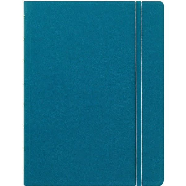 Filofax Refillable Notebook - 56 Sheets - Twin Wirebound - Ruled Margin - A5 - 8 1/4" (209.55 mm) x 5 3/4" (146.05 mm) Sheet Size - Cream Paper - Refillable, Elastic Closure, Storage Pocket, Page Marker, Indexed - Recycled - 1 Each