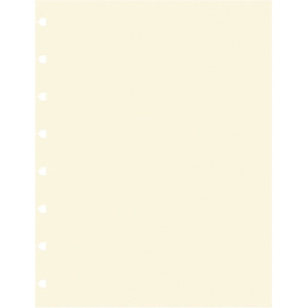 Filofax Refills - Plain - A5 - 8 1/4" x 5 3/4" - Cream Paper - 1 Each