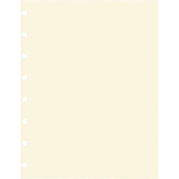Filofax Refills - Plain - A5 - 8 1/4" (209.55 mm) x 5 3/4" (146.05 mm) Sheet Size - Cream Paper - 1 Each