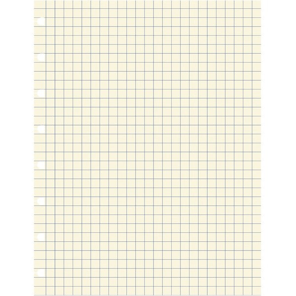 Filofax Refills - Quad Ruled - A5 - 8 1/4" x 5 3/4" - Cream Paper - 1 Each