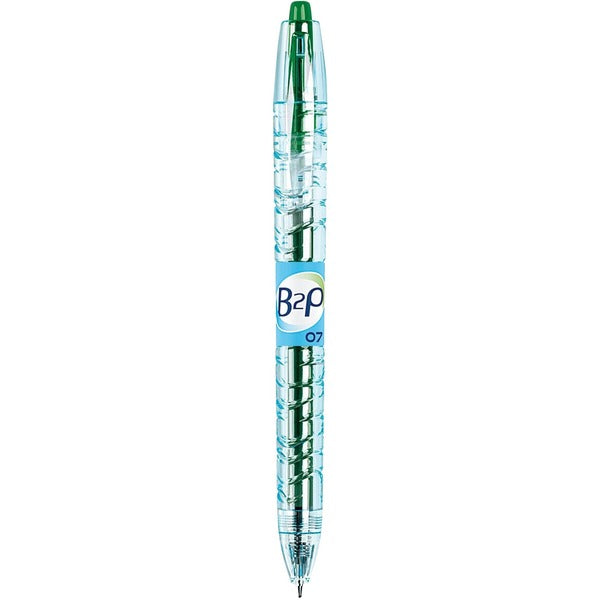BeGreen B2P Retractable Rollerball Pen - Refillable - Retractable - Green Ink - Gel-based - 1 Each