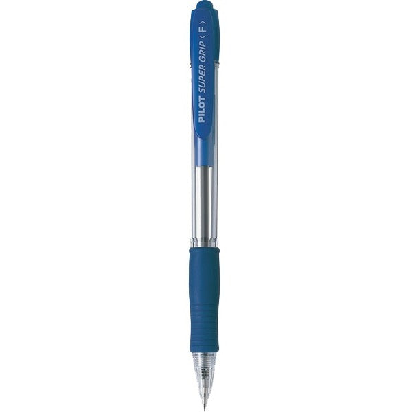 Pilot Super Grip Retractable Ballpoint Pen - 0.7 mm (0.03") Pen Point - Refillable - Retractable - Blue Ink - Blue Barrel - 1 Each