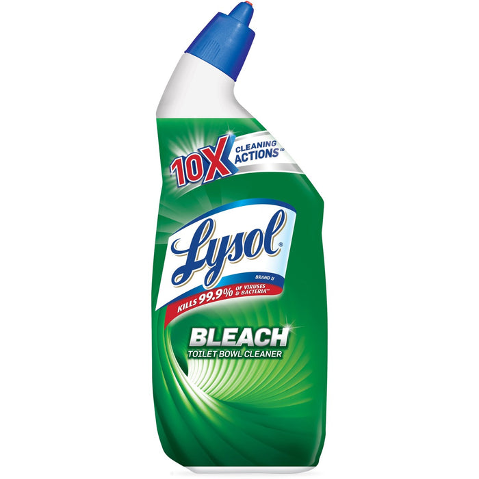 Lysol Toilet Bowl Cleaner with Bleach - For Bathroom, Toilet Bowl - 710 mL - Bleach Scent - Disinfectant, Deodorize - 1 Each