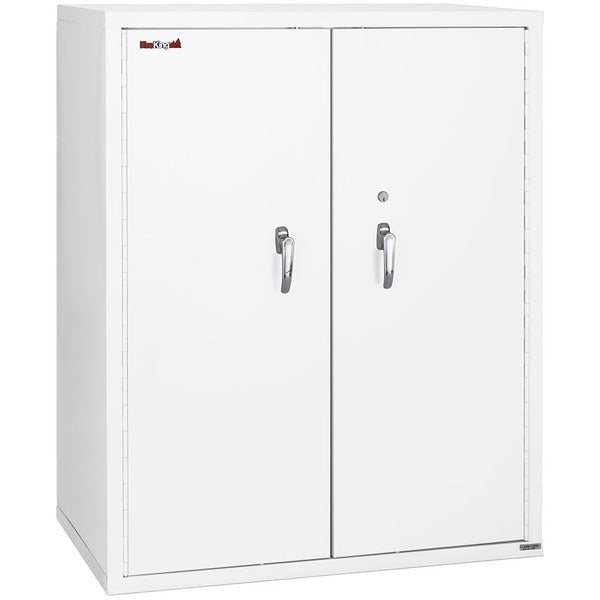 FireKing Storage Cabinet with Adjustable Shelves - 36" x 19.3" x 44" - Adjustable Shelf, Key Lock, Durable, Fire Proof, Corrosion Resistant, Environmentally Friendly, Scratch Resistant, Welded, Impact Resistant, Explosion Resistant - Arctic White - Powder