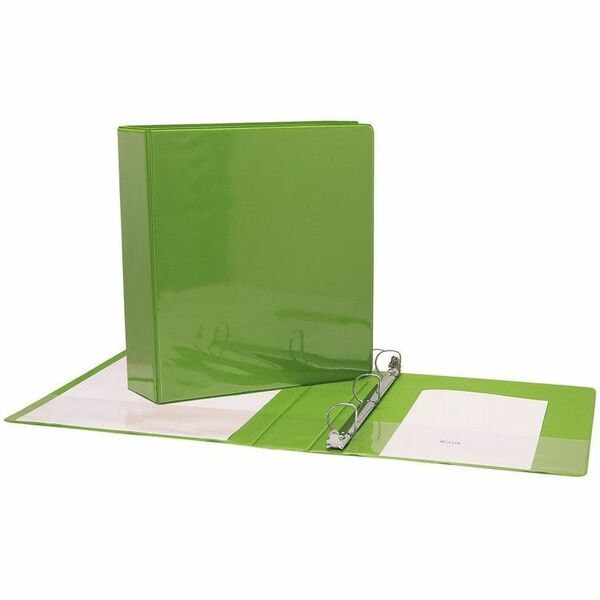 GEO 1.5" Presentation Binder - Light Green - 1 1/2" Binder Capacity - 1.50" (38.10 mm) Ring - D-Ring Fastener(s) - 2 Front, Back, Spine, Internal Pocket(s) - Vinyl - Light Green - 1 Each