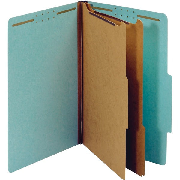 Pendaflex Legal Recycled Classification Folder - 8 1/2" (215.90 mm) x 14" (355.60 mm) - 2 1/2" (63.50 mm) Expansion - 6 Fastener(s) - 25 pt. (8.80 mm) - Blue - 60% Recycled - 1 Each