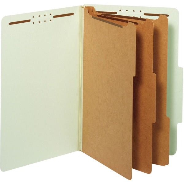 Pendaflex Legal Recycled Classification Folder - 8 1/2" (215.90 mm) x 14" (355.60 mm) - 3 1/2" (88.90 mm) Expansion - 8 Fastener - 25 pt. (8.80 mm) - Green - Reinforced Gusset, Acid-free, Tab - 60% Recycled - 1 Each