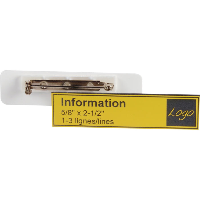 Derome Engraved Badge - 2.50" (63.50 mm) Width x 0.63" (15.88 mm) Height - Engraved - 1 Each