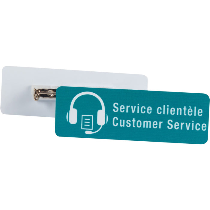 Derome Colour Printed Badge - 3" (76.20 mm) Width x 1" (25.40 mm) Height - 1 Each